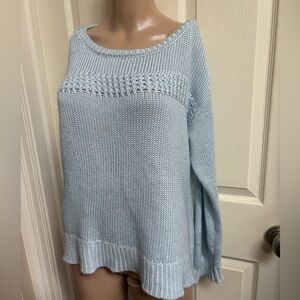 Elie Tahari Soft Blue Knit Sweater size Medium